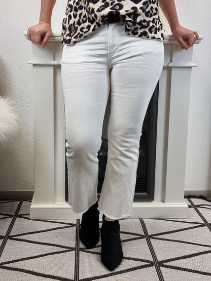 Bootcut Jeans in Weiß