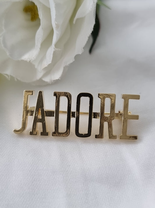 Edelstahlbrosche " Jardore " in Gold