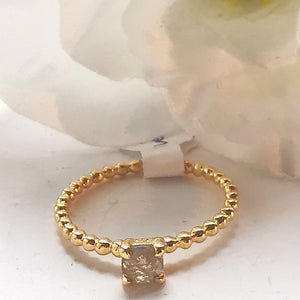 Ring 925er Silber vergoldet mit Labradorit